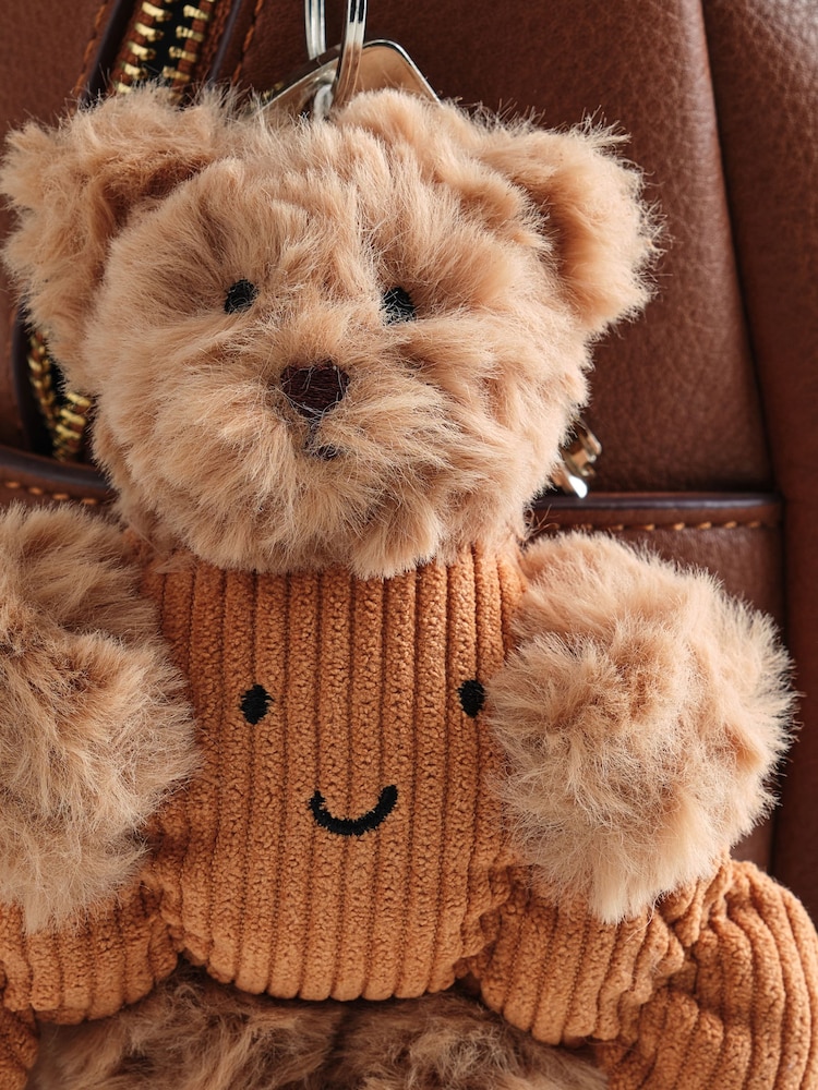 Natural Bertie Bear Teddy Soft Toy Bag Charm - Image 2 of 3