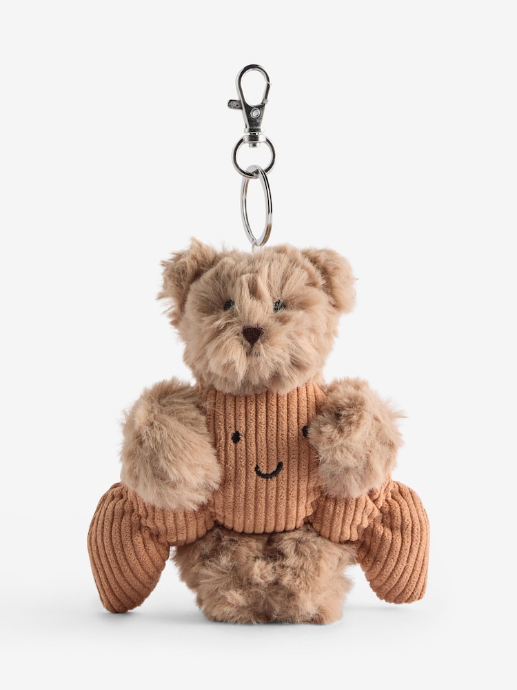Natural Bertie Bear Teddy Soft Toy Bag Charm - Image 3 of 3