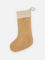 Personalised Christmas Jute Stockings by Stitchstyle. - Image 2 of 4