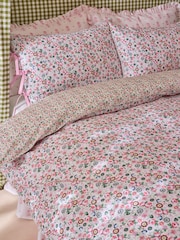 Cath Kidston Pink Pearly Queen 100% Cotton Duvet Cover and Pillowcase Set - Image 1 of 6