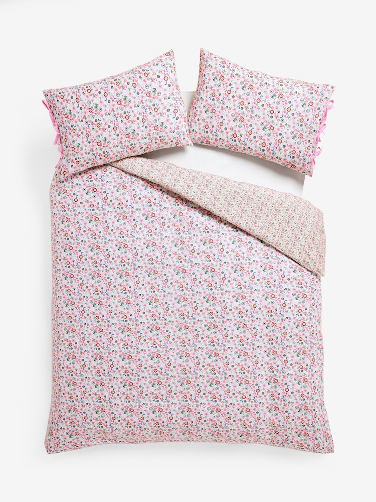 Cath Kidston Pink Pearly Queen 100% Cotton Duvet Cover and Pillowcase Set - Image 6 of 6