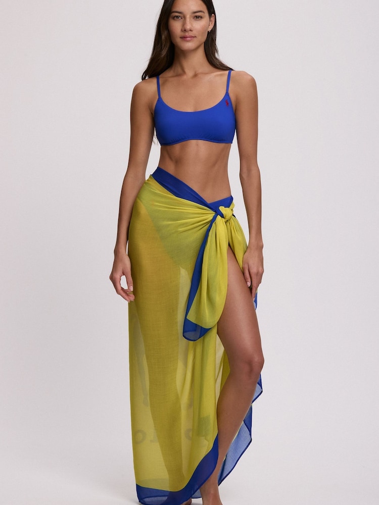 Polo Ralph Lauren Yellow Pony Pareo Long Cover-Up - Image 1 of 3 Polo Ralph Lauren Yellow Pony Pareo Long Cover-Up - Image 1 of 3