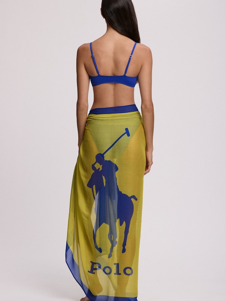 Polo Ralph Lauren Yellow Pony Pareo Long Cover-Up - Image 2 of 3 Polo Ralph Lauren Yellow Pony Pareo Long Cover-Up - Image 2 of 3