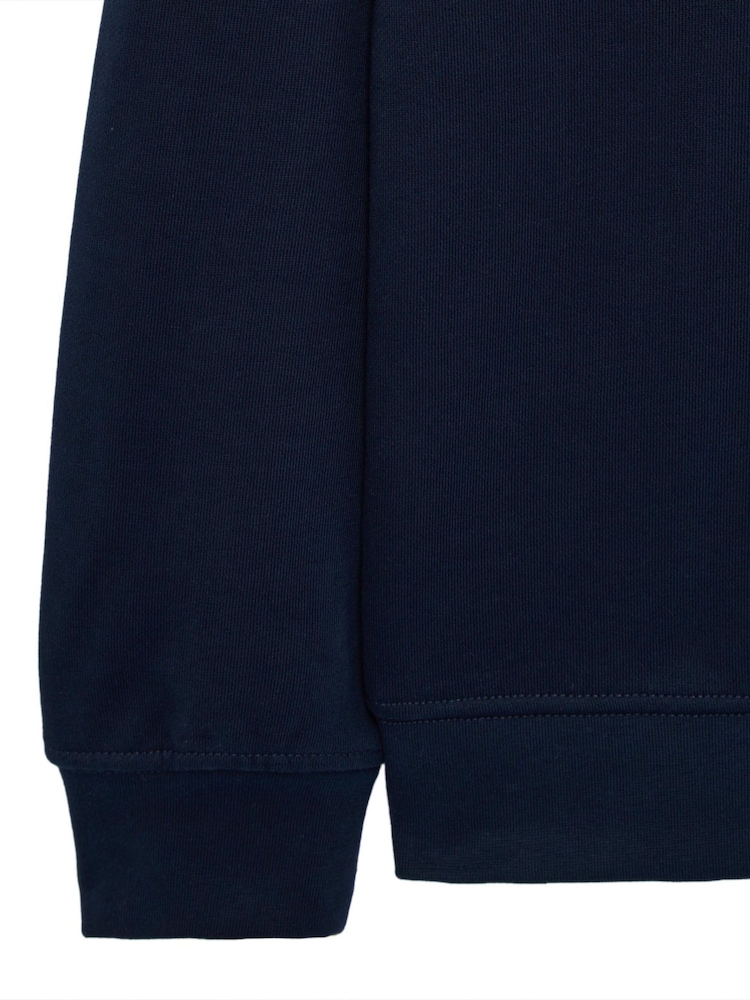 Weekend Offender Kraviz Blue 1/4 Zip With Parachute Nylon Overlay Sweat Top - Image 6 of 6