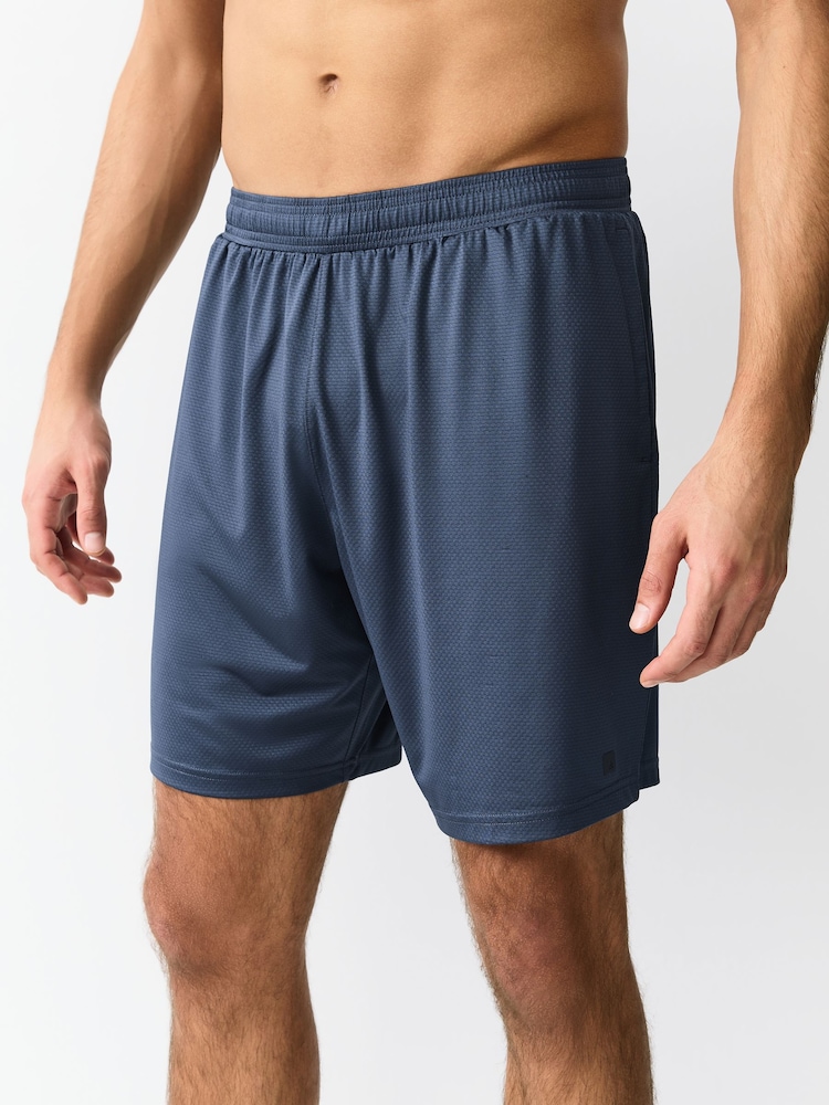 Steel Blue Active Gym Textured Training Shorts - Image 1 of 8