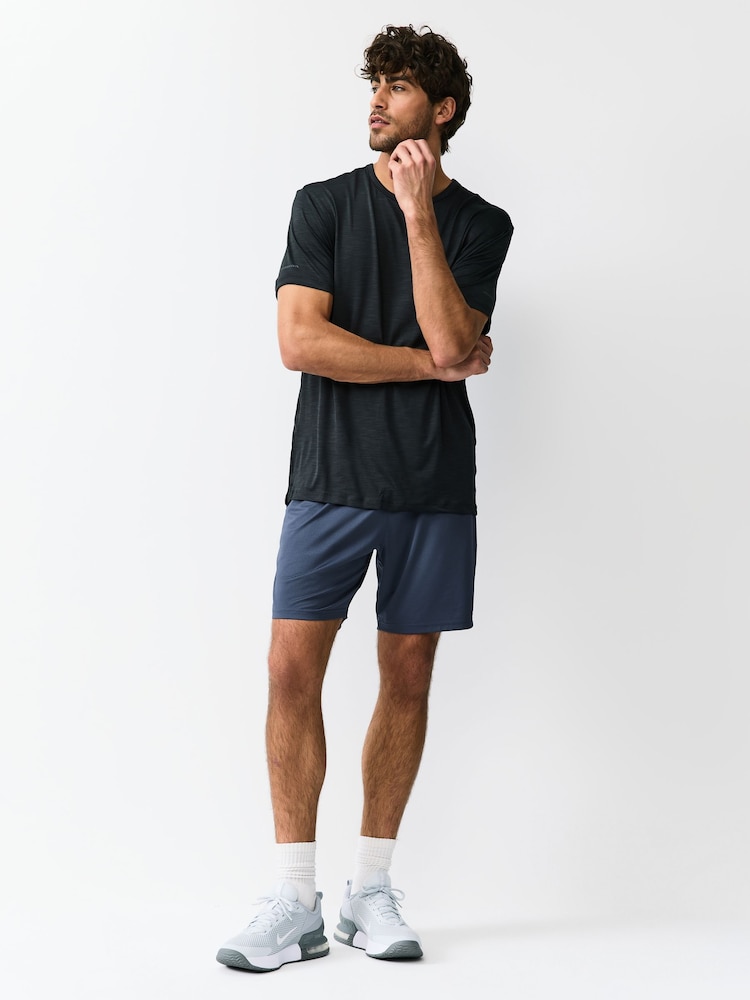 Steel Blue Active Gym Textured Training Shorts - Image 2 of 8