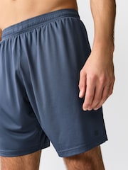 Steel Blue Active Gym Textured Training Shorts - Image 5 of 8