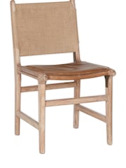 Nkuku Tan Nayan Leather & Jute Dining Chair - Image 5 of 6