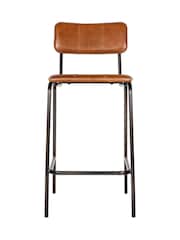 Nkuku Aged Tan Ukari Counter Chair - Image 4 of 6