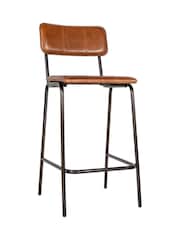 Nkuku Aged Tan Ukari Counter Chair - Image 5 of 6