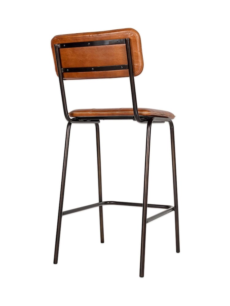 Nkuku Aged Tan Ukari Counter Chair - Image 6 of 6 Nkuku Aged Tan Ukari Counter Chair - Image 6 of 6