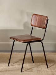 Nkuku Chocolate Brown Ukari Dining Chair - Image 1 of 6