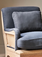 Nkuku Grey Abe Deconstructed Linen Armchair - Image 4 of 4