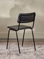 Nkuku Aged Black Ukari Dining Chair - Image 4 of 6