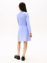 Tommy Hilfiger Sparkle Logo Mock Neck Skater Dress - Imagen 2 de 5