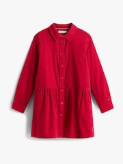 Tommy Hilfiger Red Corduroy Relaxed Shirt Dress - Image 5 of 5