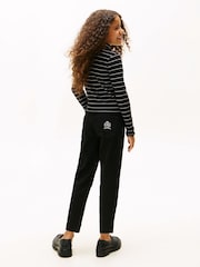 Tommy Hilfiger Black Sparkle Stripe Extra Slim Mock Neck Top - Image 2 of 5
