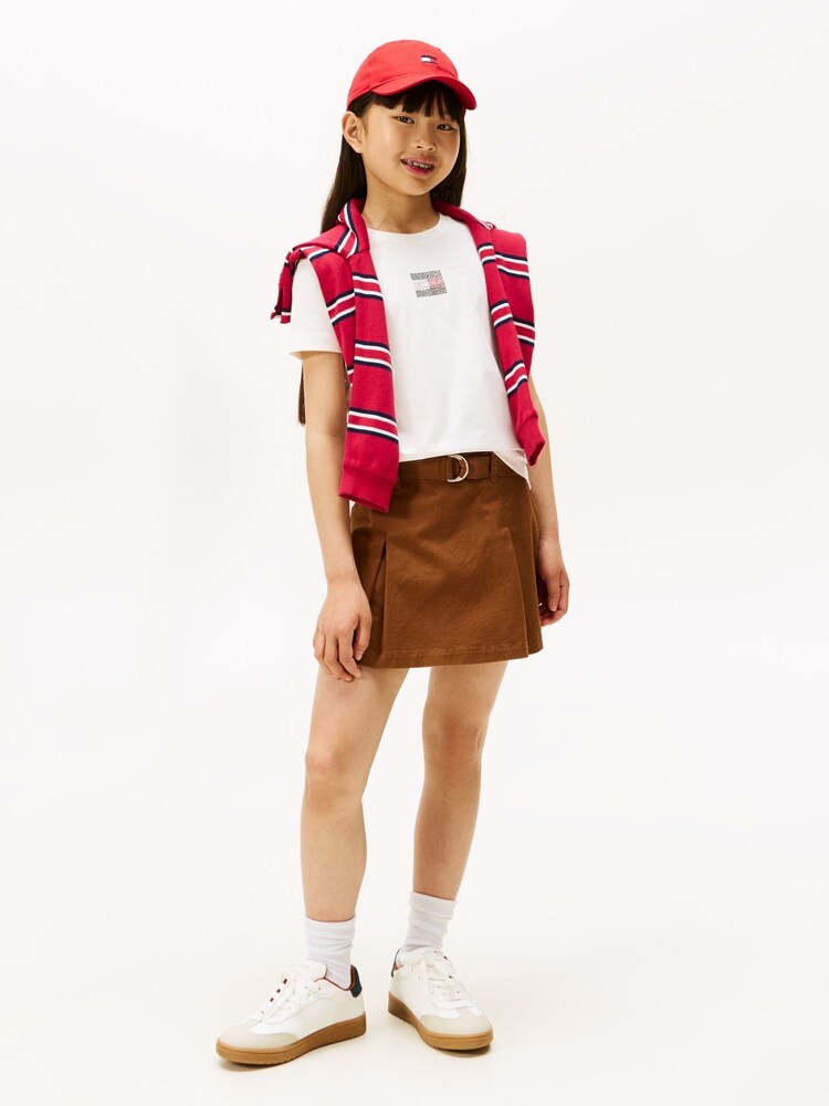 Tommy Hilfiger White Diamanté Flag Jersey T-Shirt - Image 2 of 5 Tommy Hilfiger White Diamanté Flag Jersey T-Shirt - Image 2 of 5