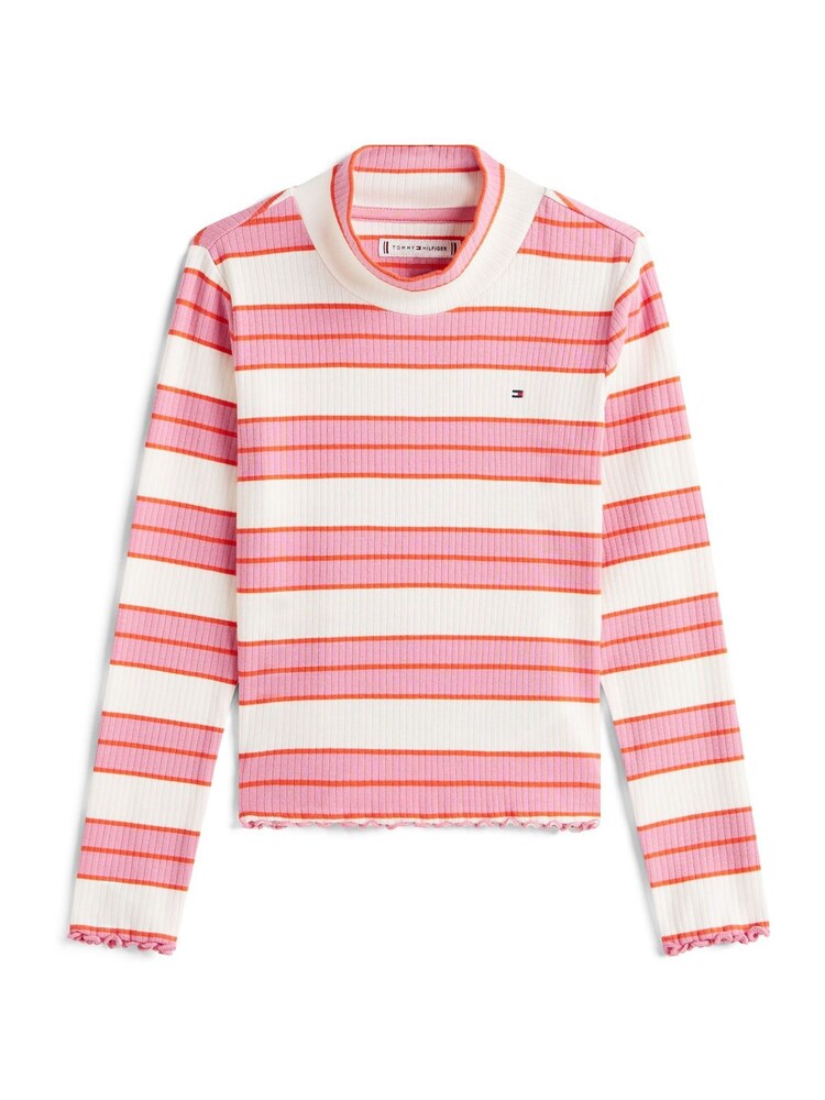 Tommy Hilfiger Pink Ribbed Extra Slim Mock Neck Top - Image 5 of 5 Tommy Hilfiger Pink Ribbed Extra Slim Mock Neck Top - Image 5 of 5