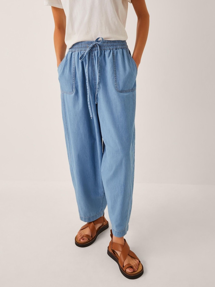 Monsoon Blue Jade Lightweight Barrel Jeans - Image 1 of 5 Monsoon Blue Jade Lightweight Barrel Jeans - Image 1 of 5