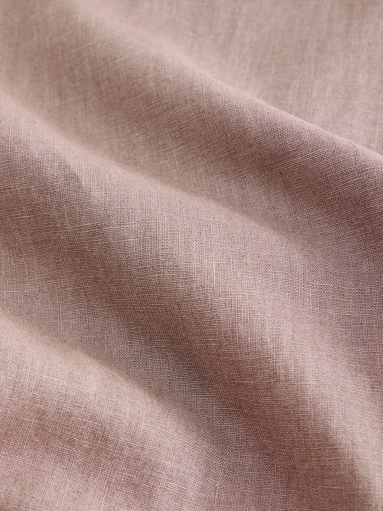 Pink Relaxed Fit Linen Cotton Blend Trousers With Elasticated Waist - Image 10 of 10 Pink Relaxed Fit Linen Cotton Blend Trousers With Elasticated Waist - Image 10 of 10