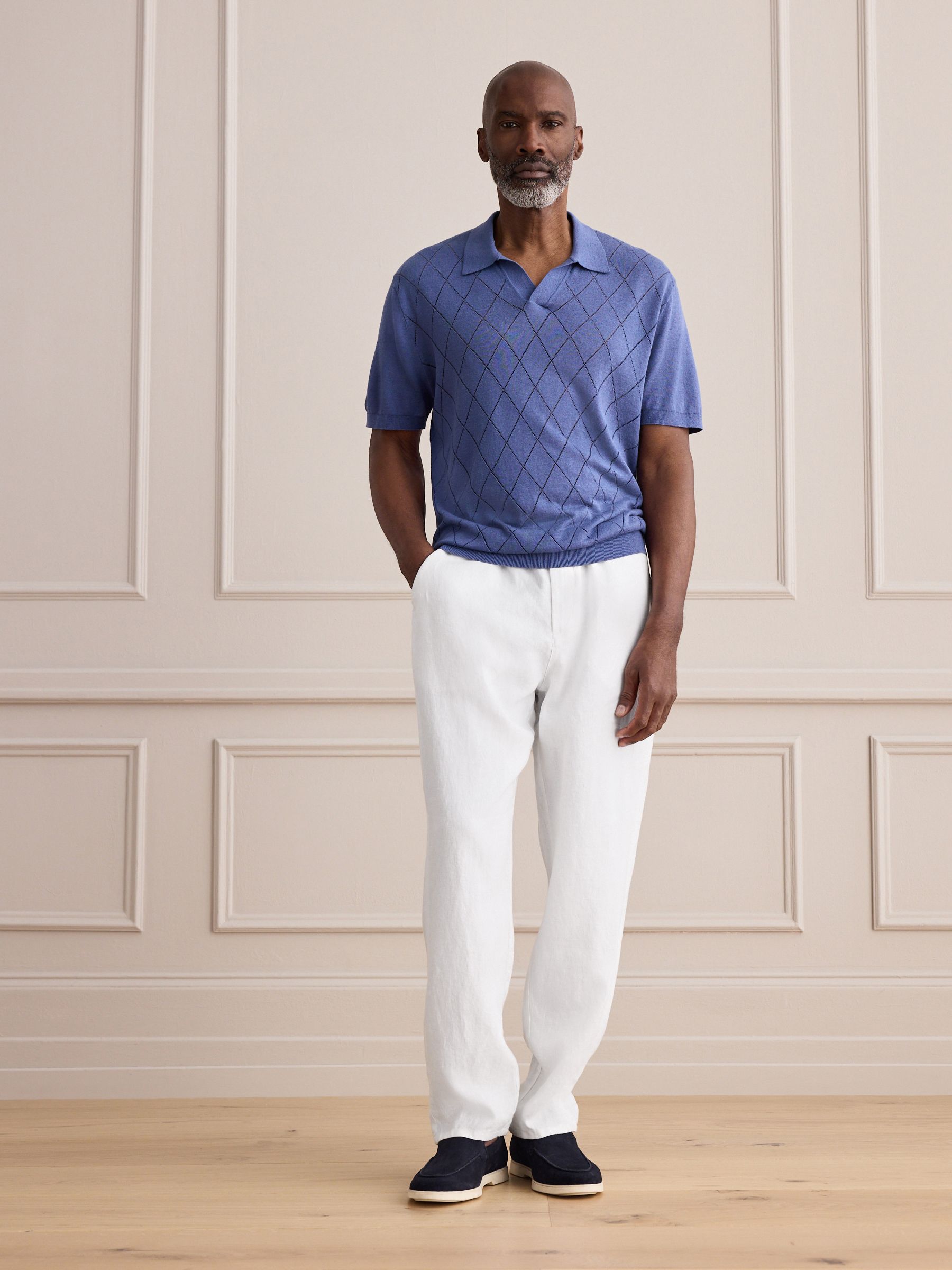 Buy White Regular Tapered Fit Signature 100% Linen Trousers With
