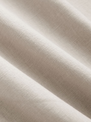 Stone Relaxed Fit Linen Cotton Blend Trousers With Elasticated Waist - Image 6 of 8