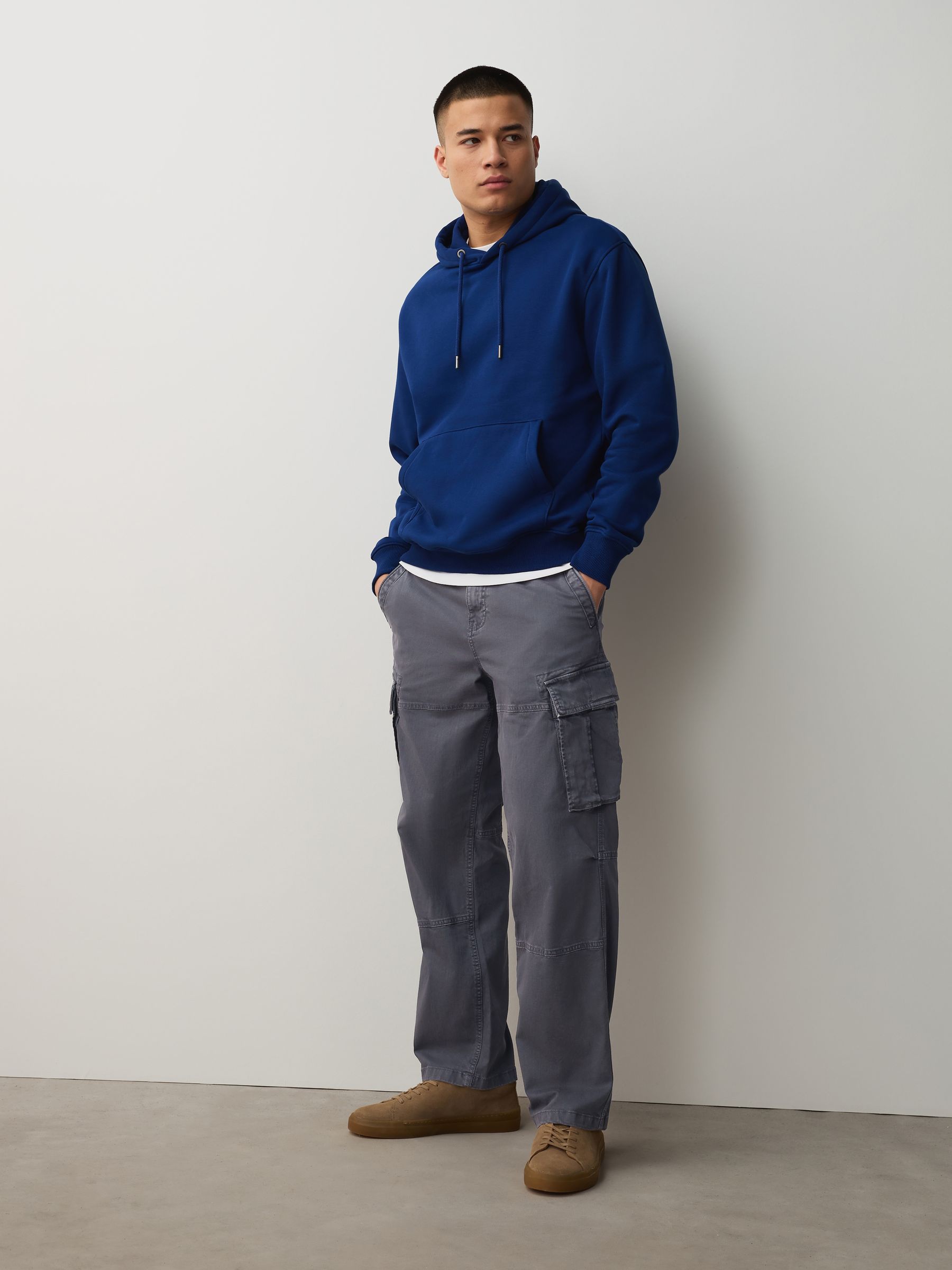 【美品】OPEN Yy LINEN CARGO PANTS CHARCOAL M Buy Charcoal Grey Relaxed Fit Authentic Washed Cotton Rich Cargo