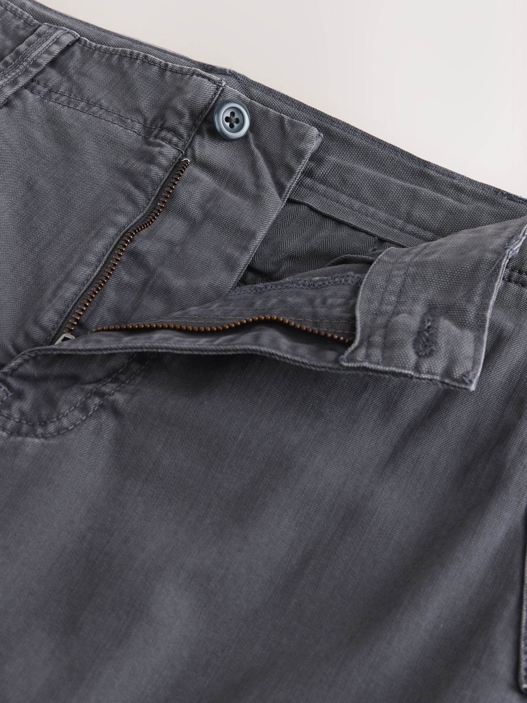 Buy Charcoal Grey Relaxed Fit Authentic Washed Cotton Rich Cargo