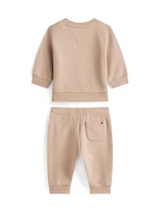 Tommy Hilfiger Brown Varsity Sweatshirt And Joggers Set - Image 2 of 2