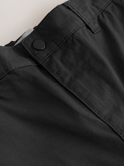 Black Regular Tapered Fit Tech Stretch Utility Cargo Trousers - Image 9 of 11