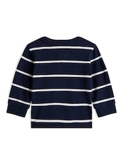 Tommy Hilfiger Blue Essential Stripe Long Sleeve Henley Top - Image 2 of 2