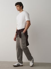 Neutral Regular Tapered Fit Tech Stretch Utility Cargo Trousers - Image 3 of 11