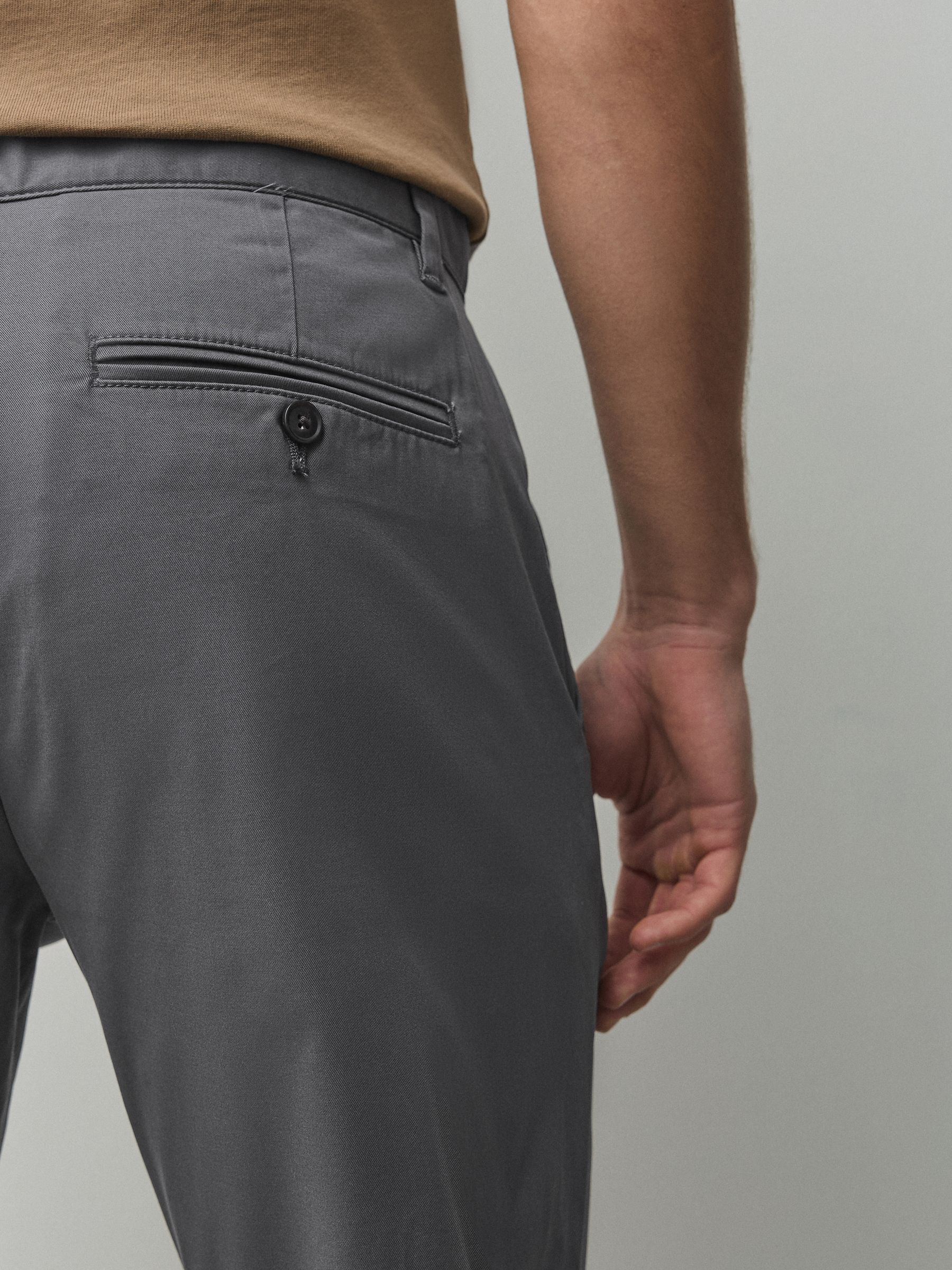 Buy Dark Grey Slim Fit Cotton Rich Stretch Chinos from Next USA