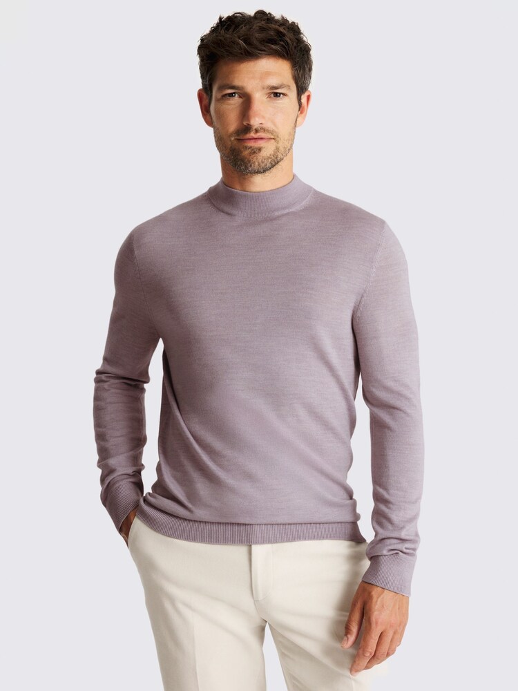 MOSS Blend Mock Neck Jumper - Image 1 of 3 MOSS Blend Mock Neck Jumper - Image 1 of 3