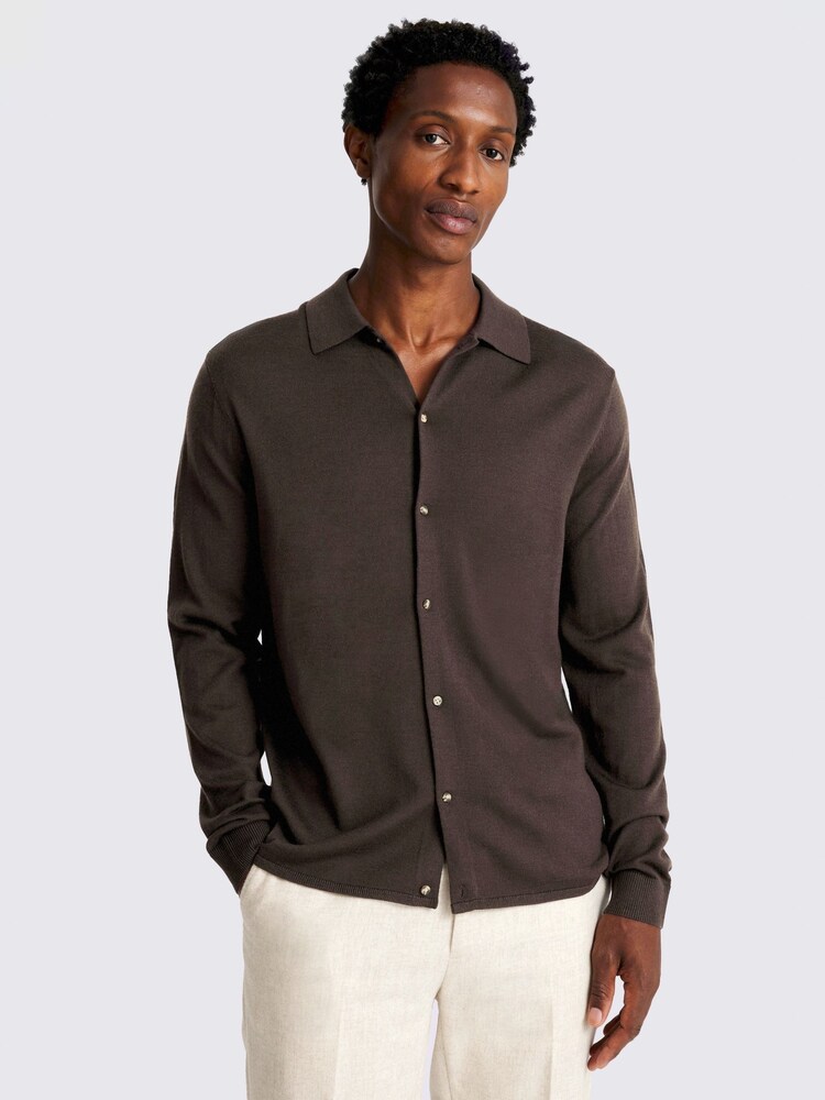 MOSS Blend Button Through Shirt - Image 1 of 3 MOSS Blend Button Through Shirt - Image 1 of 3