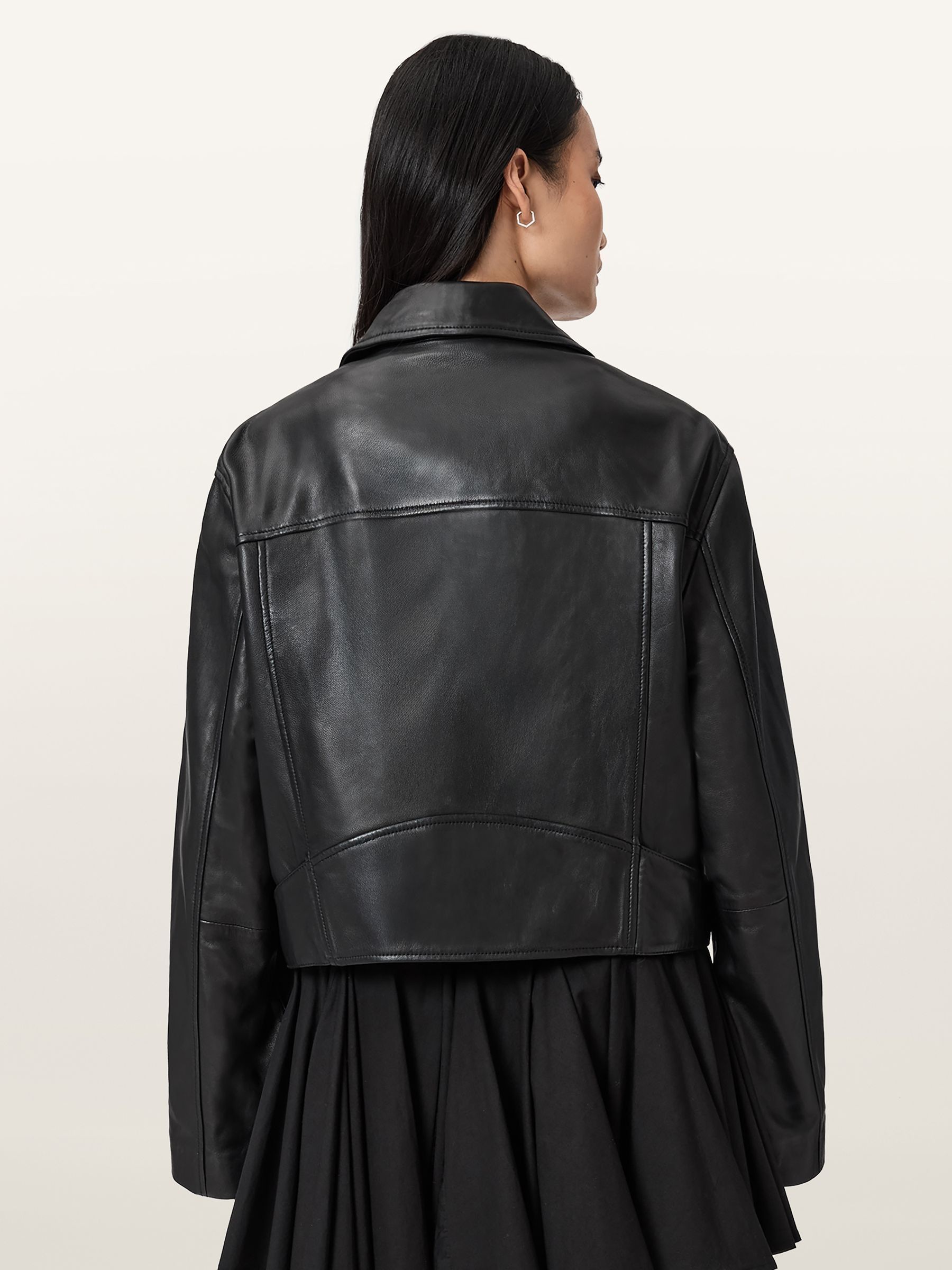 Buy AllSaints Black Masone Biker Jacket from Next USA