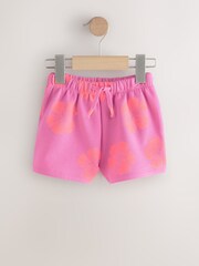 Pink Flowers Sweat Shorts (3mths-7yrs) - Image 4 of 7