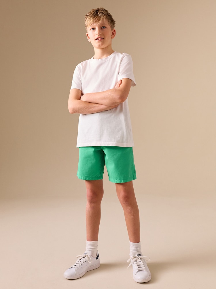 Green Garment Washed Chino Shorts (3-16yrs) - Image 1 of 8