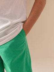 Green Garment Washed Chino Shorts (3-16yrs) - Image 3 of 8