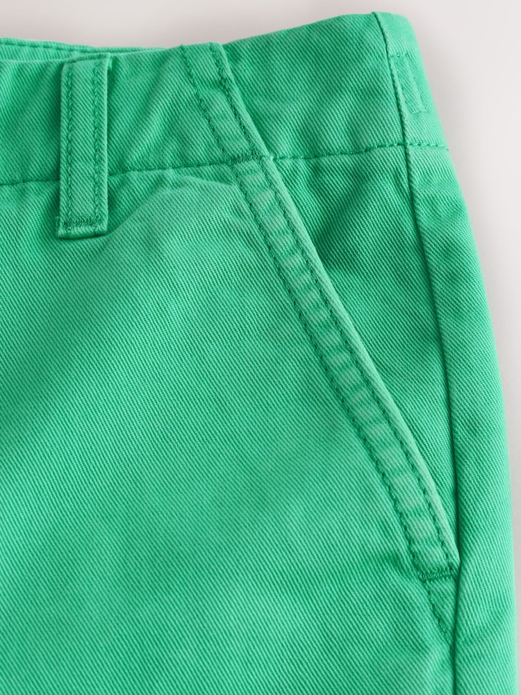 Green Garment Washed Chino Shorts (3-16yrs) - Image 8 of 8