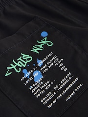 Black Print Regular Fit Shorts (3-16yrs) - Image 11 of 11