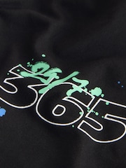 Black Print Regular Fit Shorts (3-16yrs) - Image 9 of 11