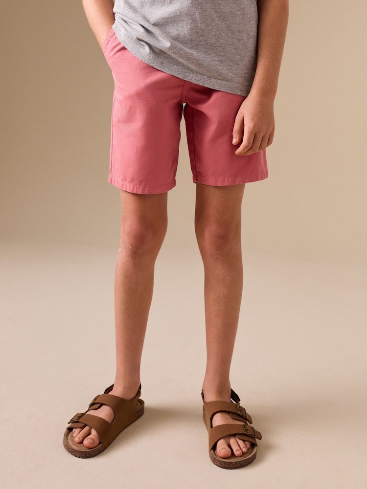 Blush Pink Garment Washed Chino Shorts (3-16yrs) - Image 1 of 8