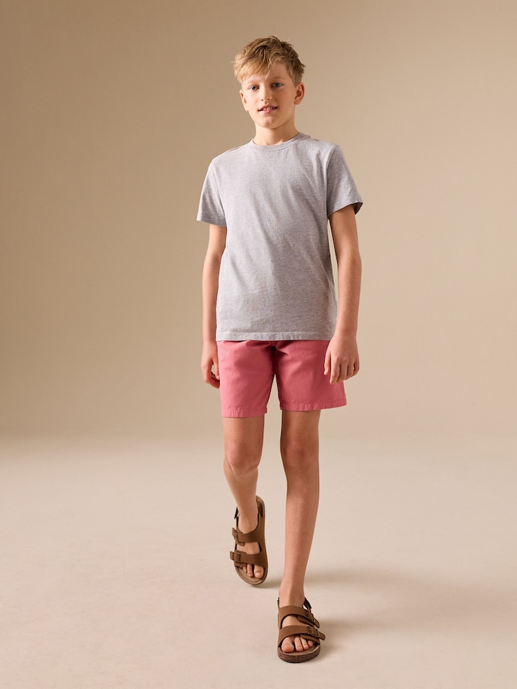 Blush Pink Garment Washed Chino Shorts (3-16yrs) - Image 2 of 8