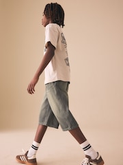 Blugi nuanţă - Pantaloni scurți cu linie mai lungă (3-16ani) - Imaginea 5 din 9