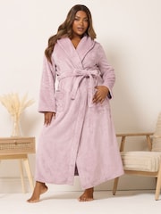 Rosa - Yours Curve Super Luxe Shawl Maxi Robe - Imagen 1 de 6