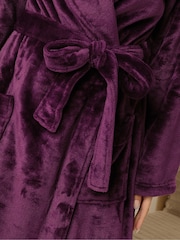 M&Co Red Super Luxe Shawl Maxi Robe - Image 4 of 5