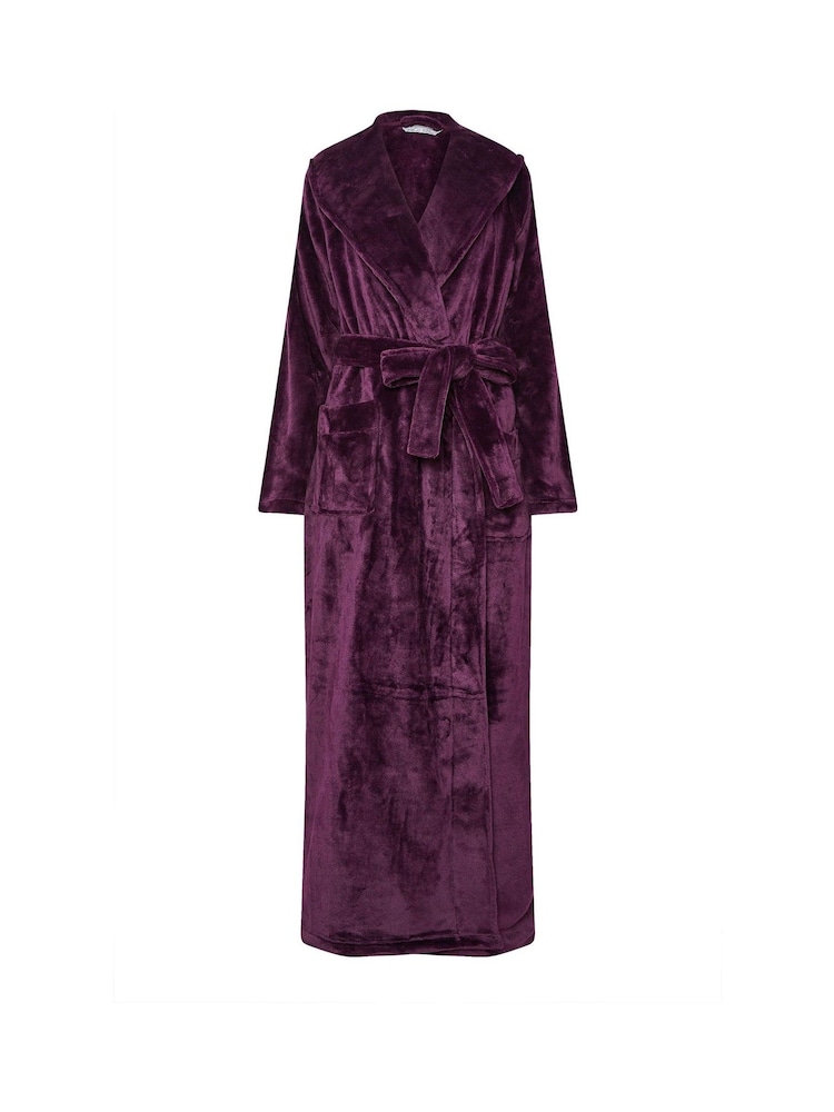 M&Co Red Super Luxe Shawl Maxi Robe - Image 5 of 5