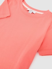 Reiss Peach Belle Cotton Crew-Neck T-Shirt - Image 3 of 4